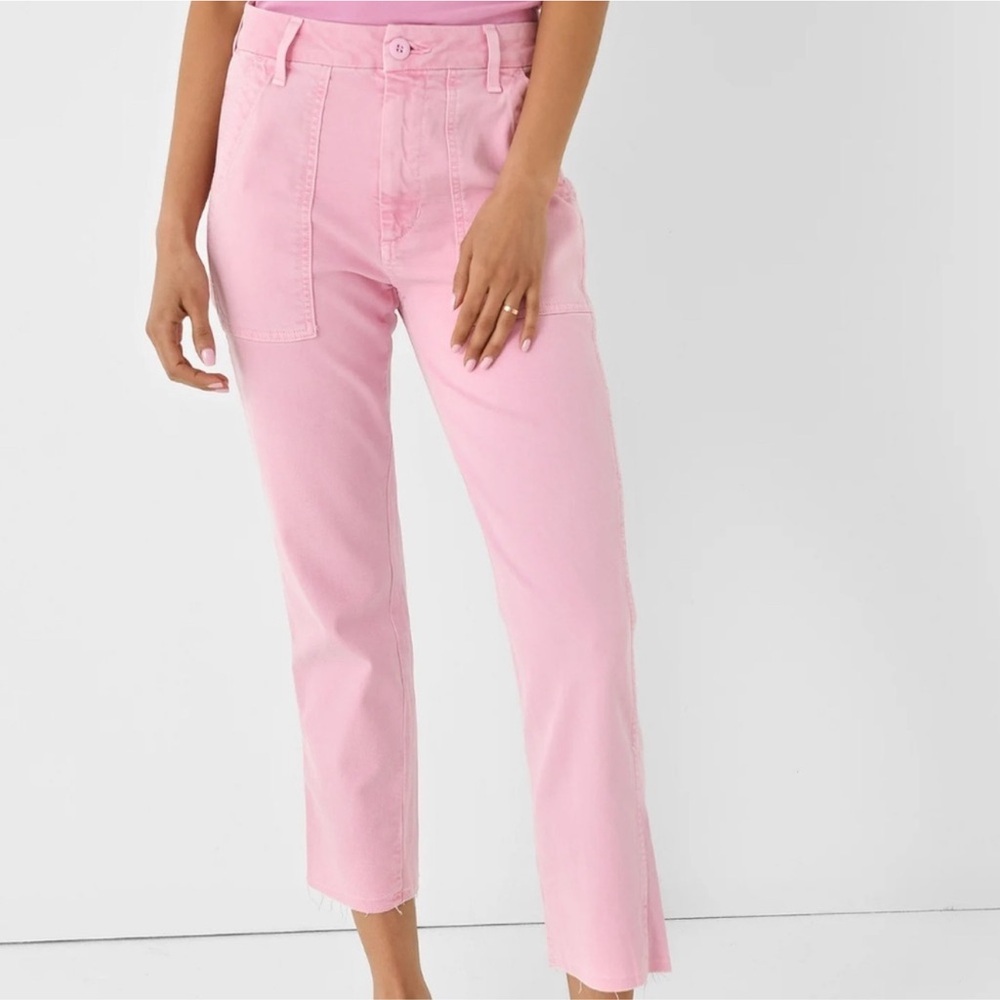 AMO Light Pink Ankle Jeans